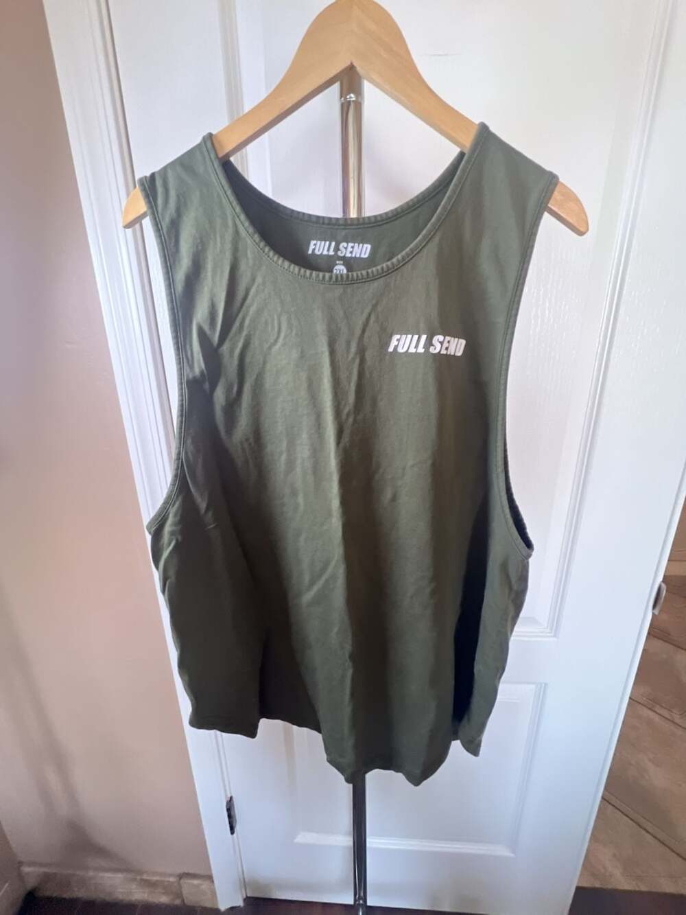 Full Send Nelk Boys Olive Green 2XL Logo Tank Top